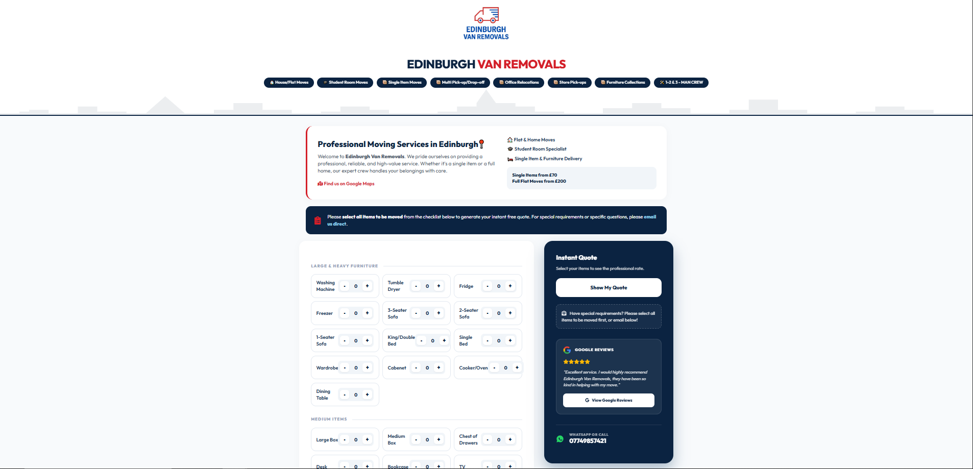 EdinburghVanRemovals.co.uk Preview